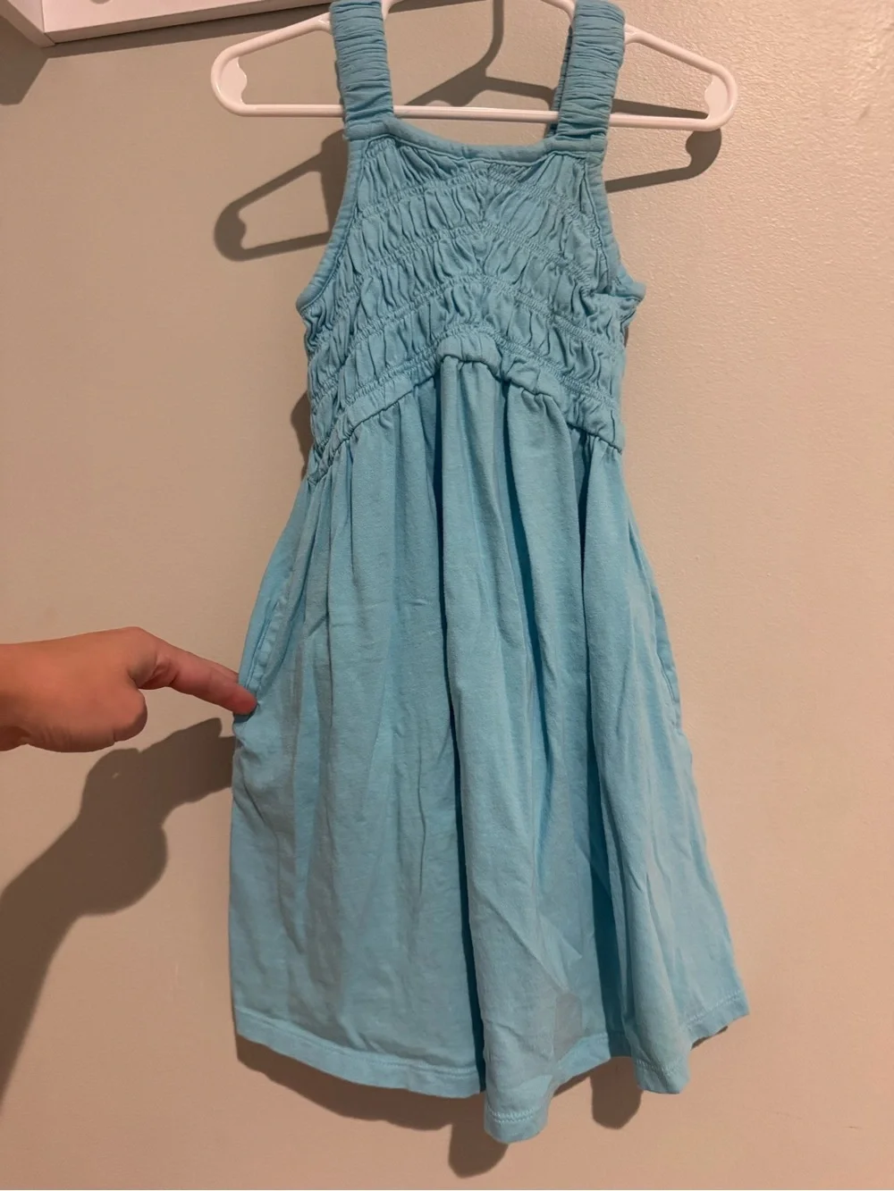 Girls size 6/7-Old Navy Light Blue Girls Sundress with Shirred Top